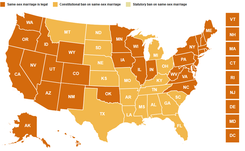 List Of States That Allow Gay Marriage 42
